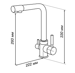 Смеситель для кухни РУАН фильтр терракот