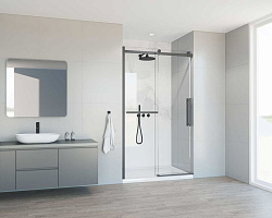 Душевая дверь Como Soft VDS-1CS110CLGM, 1100, вороненая сталь, стекло прозрачное, , шт