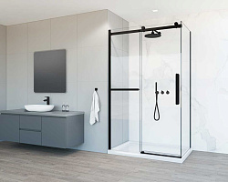 Душевой уголок Como Soft VSR-1CS1012CLB, 1200*1000, черный, стекло прозрачное, , шт