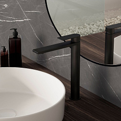 Смеситель для раковины Vogue (SS) VBF-2VS2MB однорычажный, черный матовый, , шт