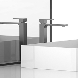 Смеситель для раковины Cube VBF-1C02GM однорычажный, вороненая сталь, , шт