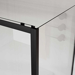Душевой уголок City VSR-5CT9011CLB, 1100*900, черный, стекло прозрачное , , шт