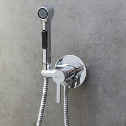 SOLO Встраиваемый смеситель с гигиеническим душем, латунь/хром, LM7174C