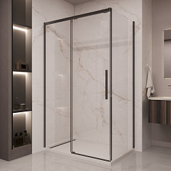 Душевой уголок Stella VSR-1ST1012CLB, 1200*1000, черный, стекло прозрачное, , шт