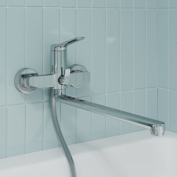 Смеситель для ванны с длинным изливом, глянцевый хром, Parker, IDDIS, PARSB02i10WA