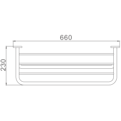 Полка для полотенец, хром HB804