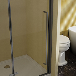 Душевая дверь Slim-N VDPH-5SN900CLGM, 900, вороненая сталь, стекло прозрачное, , шт