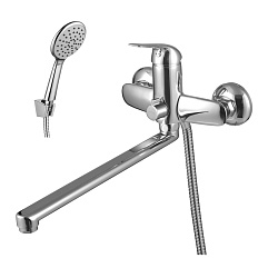 plus ADVANCE Смеситель универсальный с плоским изливом 30 см, поворотный переключатель, латунь/хром