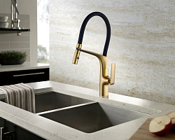 Смеситель для кухни Vincea VKF-115BG, брашированное золото, , шт