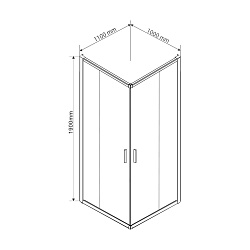 Душевой уголок Garda VSS-1G1011CLBN, 1100*1000, брашированный никель, стекло прозрачное, , шт
