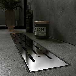 Corpa Nera Grossi/Гросси душевой трап 40 см с гидрозатвором, решетка из нержавеющей стали