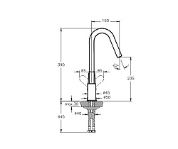 ВЫВОД Root Round Смеситель для кухни, матовый черный
