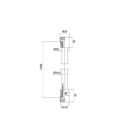 Шланг для душа, белый матовый, силиконовый, 1,5м, Optima Home, IDDIS, OPH15WLi19