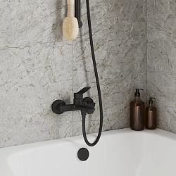 Шланг для душа, черный матовый, ПВХ, 1,6 м, Essential, Milardo, 180P16BM19