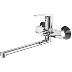 Смеситель для ванны, длинный излив, латунь, хром HB22587