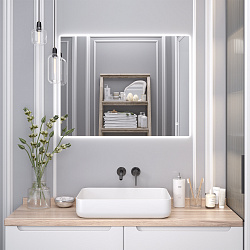 Зеркало/LED-подсветка (70см*90см) сенсор.выключатель Sirius/AQUA DE MARCO