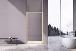 Душевая дверь Slim 8mm VDP-4SL900CLG, брашированное золото, стекло прозрачное, , шт
