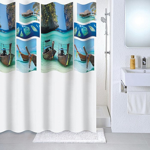 Штора для ванной комнаты, 180*180 см, PEVA, Paradise sky, Milardo, 534V180M11