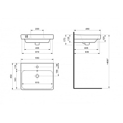 Только с тумбой! Акватон умывальник "Адриана 55"