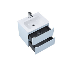 Тумба с умывальником, подвесная, 60 см, голубой, Edifice, IDDIS, подходит умыв. 0106000i28