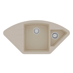 IRKANA 980 Мойка кухонная из кварцгранита цвет: бежевый комплектация: крепеж, сливная арматура с пер