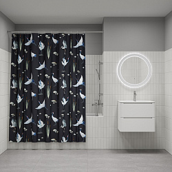 Штора для ванной, 200x180 см, Полиэстер, IDDIS, BP01P18i11