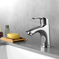 plus STRIKE Смеситель для раковины, монолитный, латунь/хром