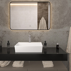 Corpa Nera Salieri/Сальери 56 раковина накладная с полочкой под смеситель, белый