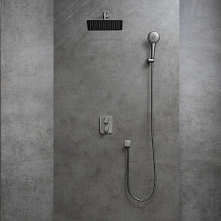 BRONX Встраиваемый  термостатический смеситель с верхним душем, латунь/графит, LM3749GM