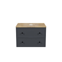 Тумба подвесная, со столешницей, 70 см, темно-серый, Torr, IDDIS, TOR70DBi95K