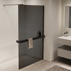 Душевая перегородка Walk-In VSW-1HR120CGB, 1200*2000, черный, стекло тонированное, , шт