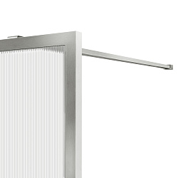 Душевая перегородка Волк-Ин (Walk-In) VSW-1HP100FLBN, 1000*2000, брашированный никель, стекло рифлен