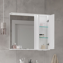 Зеркало-шкаф Lake 80 правое (белый)