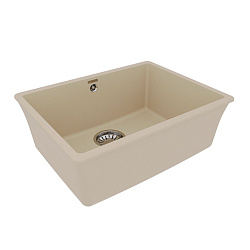 SINARA 540-U Мойка кухонная из кварцгранита цвет: бежевый комплектация: крепеж, сливная арматура с п