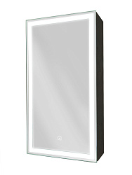 Зеркало-шкаф MIRROR BOX Black, 350х650 левый