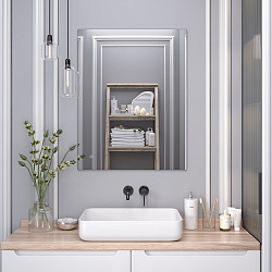 Зеркало/LED-подсветка (70см*90см) сенсор.выключатель Sirius/AQUA DE MARCO