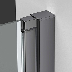 Душевая дверь Alpha VDP-3AL700CLGM, вороненая сталь, стекло прозрачное, , шт