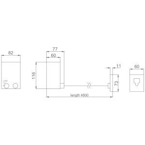 Выдвижная сушилка для белья, черный HB121-7