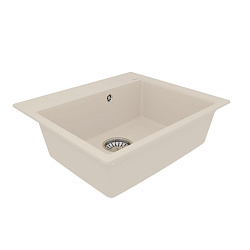 HANKA 570 Мойка кухонная из кварцгранита цвет: шампань  комплектация: крепеж, сливная арматура с пер