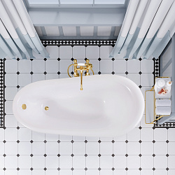 Edelweiss ванна /Nova Gel /белая/белые ножки(170см*78см*75см) Ванны/AQUA DE MARCO