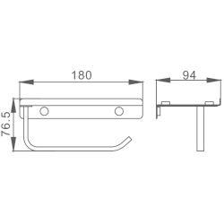 Держатель для туалетной бумаги, оружейная сталь HB330-3
