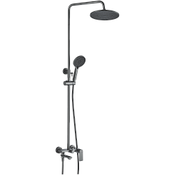 Душевая система, тропический душ, латунь, оружейная сталь, HB24505-3