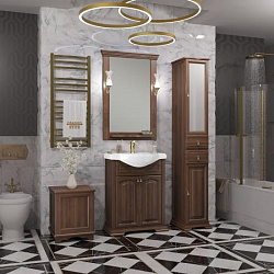 Зеркало Opadiris Риспекто 65, цвет орех антикварный, с выключателем