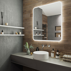 Зеркало/LED-подсветка/антизапотевание/2 кнопки (80см*90см)Amazon/AQUA DE MARCO