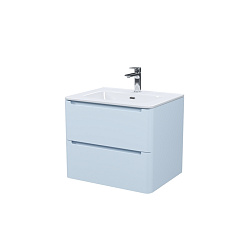 Тумба с умывальником, подвесная, 60 см, голубой, Edifice, IDDIS, подходит умыв. 0106000i28