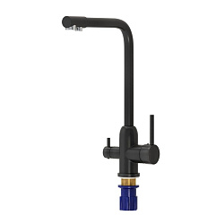 Aringa Гранде смеситель для кухни с каналом для фильтрованной воды, черный