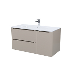 Тумба с умывальником, подвесная, 100 см, капучино, Edifice, IDDIS, подходит умыв. 0101000i28