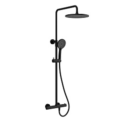 Душевая стойка Esse VSFS-1E0TMB термостатическая без излива, 25см верх душ, черный, , шт