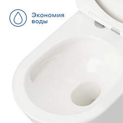 Унитаз подвесной Pragma Olako, белый глянцевый, смыв Торнадо, OLK1.GWWT.001