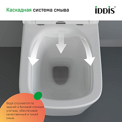 Комплект 3в1: подвесной унитаз, инсталляция и клавиша смыва, IDDIS, BASBI02i73